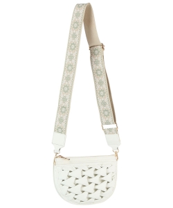Crossbody Bag With Guitar Strap GLE-0126 WHITE